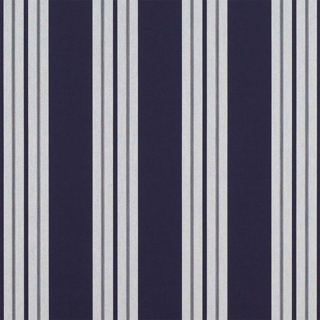 Sunbrella Captain Navy Natural Classic 4902-0000 46-Inch Stripes Awning / Shade Fabric