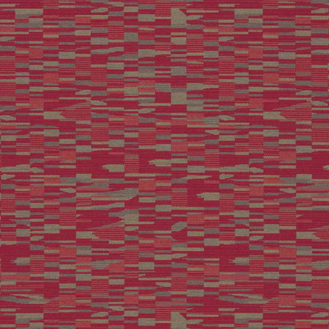 Sample of Sunbrella by Mayer Collage Crimson 417-001 Imagine Collection Upholstery Fabric