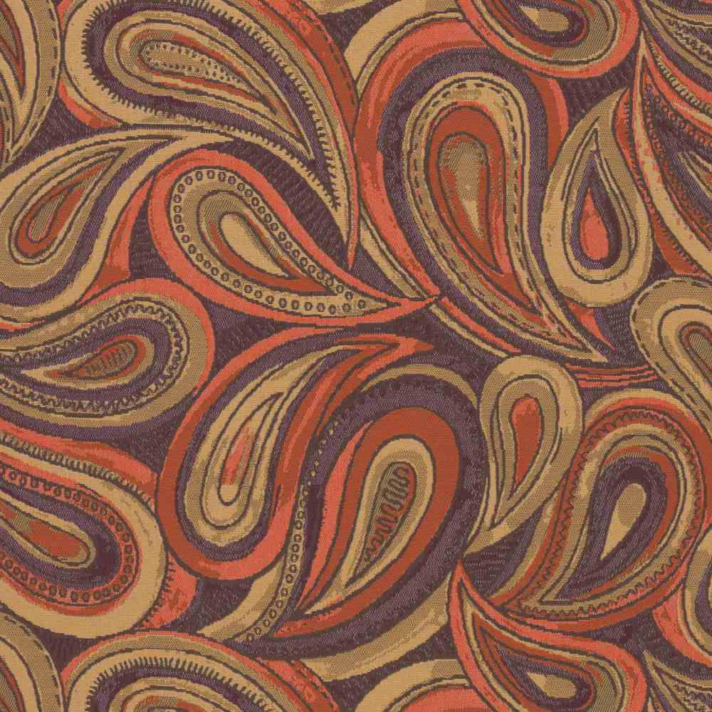 Sample of Sunbrella by Mayer Boteh Orange Blaze 414-009 Imagine Collection Upholstery Fabric