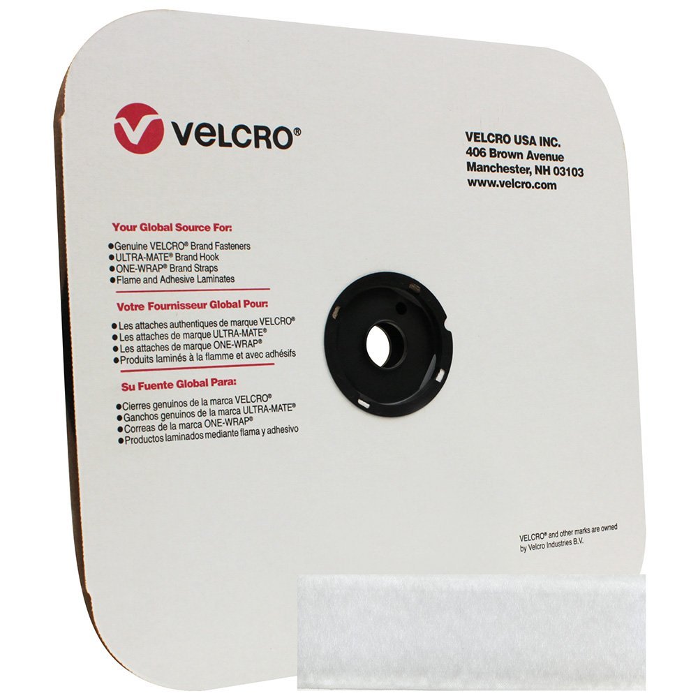 1 inch (25mm) Velcro Loop - White - Outdoor Textiles