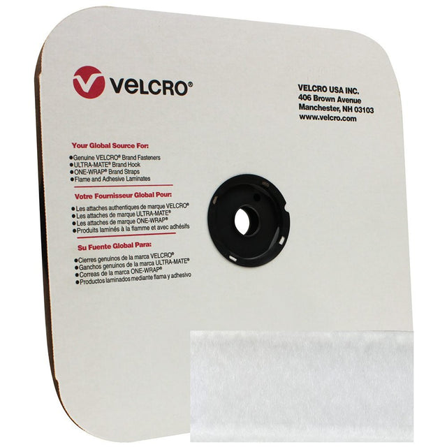 1.5 inch (38mm) Velcro Loop - White - Outdoor Textiles
