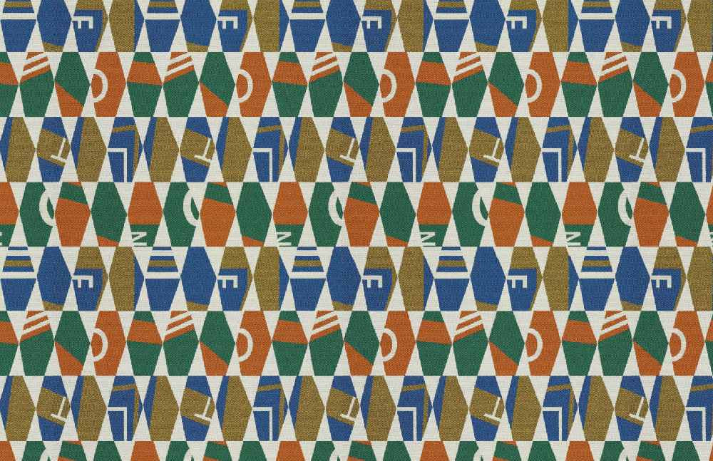 Sample of Sunbrella by Mayer Signs Sunset 432-009 Vollis Simpson Collection Upholstery Fabric