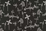 Sample of Sunbrella by Mayer Whirligig Onyx 431-006 Vollis Simpson Collection Upholstery Fabric