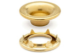 DOT Rolled Rim Grommet with Spur Washer #0 (20-007R050001XG) Bright Brass 9/32 inch 1-gross
