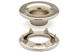 DOT Rolled Rim Grommet with Spur Washer #0 (20-007R051831XG) Nickel-Plated Brass 9/32 inch 1-gross