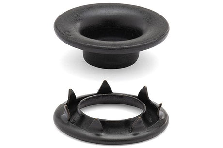DOT Rolled Rim Grommet with Spur Washer #3 (20-007R301611XG) Government Black Brass 15/32 inch 1-gross