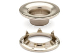 DOT Rolled Rim Grommet with Spur Washer #3 (20-007R351831XG) Nickel-Plated Brass 15/32 inch 1-gross