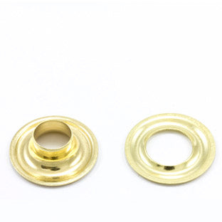 DOT Grommet with Plain Washer #1 (200070150001TXG) Bright Brass 9/32 inch 1-gross