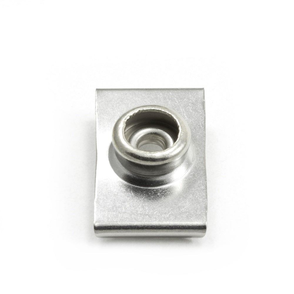 DOT Durable Windshield Clip 93-XX-10391-1A Nickel-Plated Brass Stud / Stainless Steel Clip 7/8 inch 100 pack