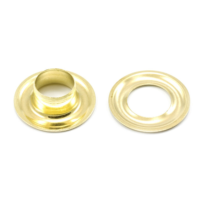 DOT Grommet with Plain Washer #2J (20-007J250001TXG) Bright Brass 3/8 inch 1-gross