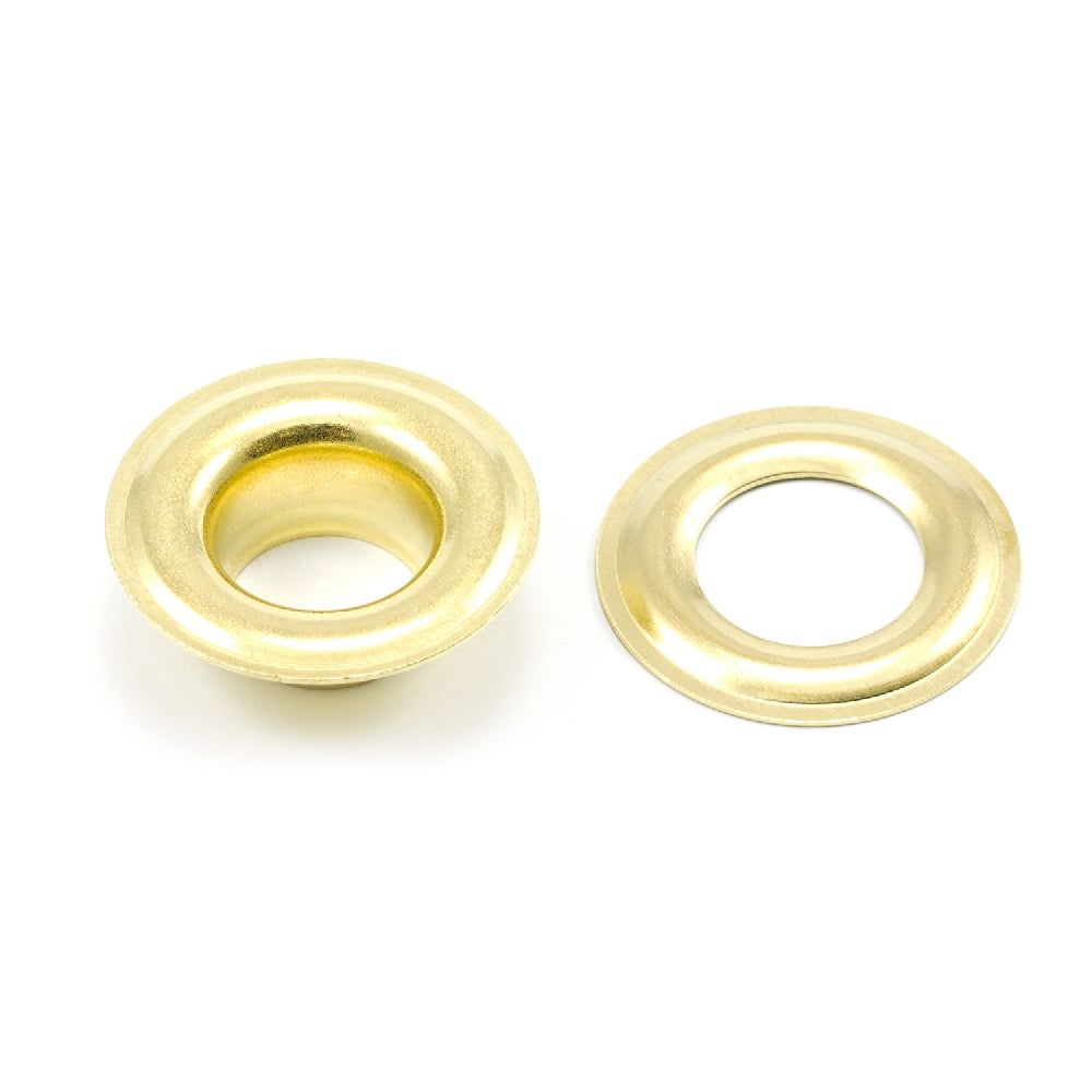 DOT Grommet with Plain Washer #2J (20-007J250001TXG) Bright Brass 3/8 inch 1-gross