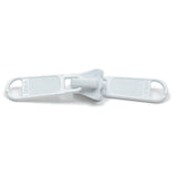 YKK Vislon #5 Non-Lock 2-Tab Slider - White 100 pack