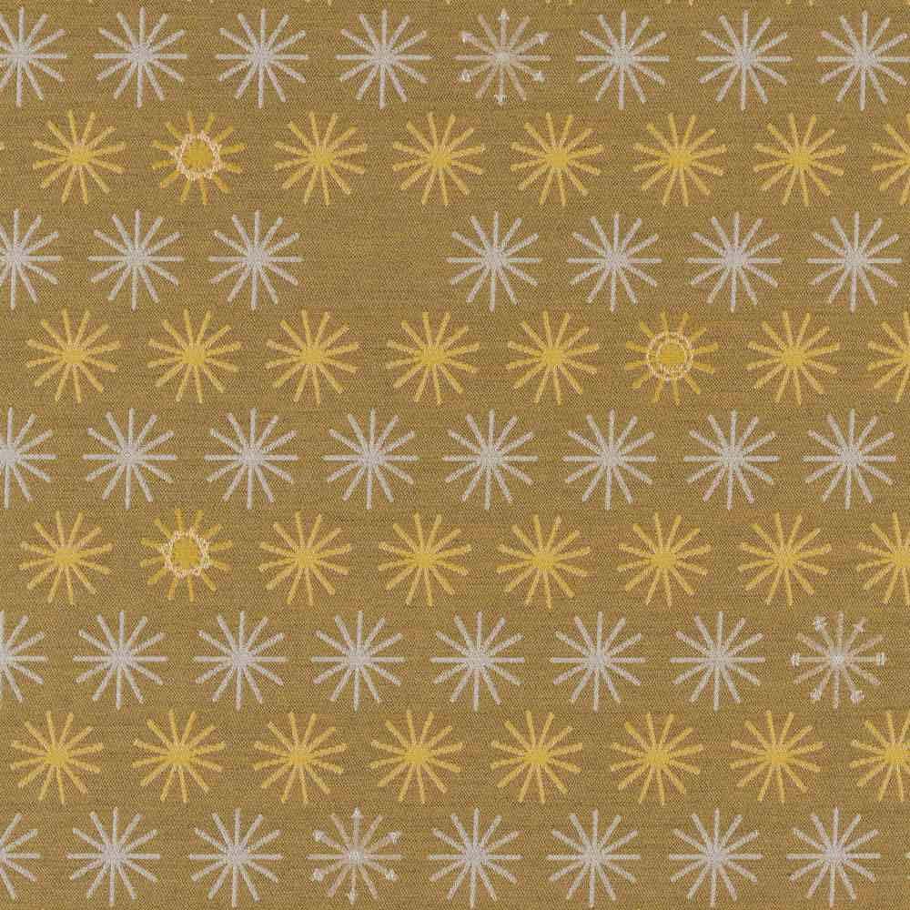 Sample of Sunbrella by Mayer Spokes Goldenrod 435-002 Vollis Simpson Collection Upholstery Fabric