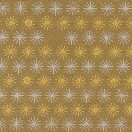 Sample of Sunbrella by Mayer Spokes Goldenrod 435-002 Vollis Simpson Collection Upholstery Fabric