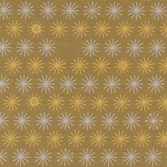 Sample of Sunbrella by Mayer Spokes Goldenrod 435-002 Vollis Simpson Collection Upholstery Fabric
