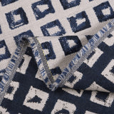 Sunbrella Kindle Indigo 145666-0004 Fusion Collection - Reversible Upholstery Fabric (Dark Side)