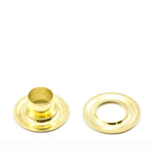 DOT Grommet with Plain Washer #1J (20M07J150001TXG) Bright Brass 9/32 inch 1-gross