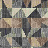 Sample of Outdura Geo Carbon 8803 Ovation 3 Collection - Earthy Balance Upholstery Fabric