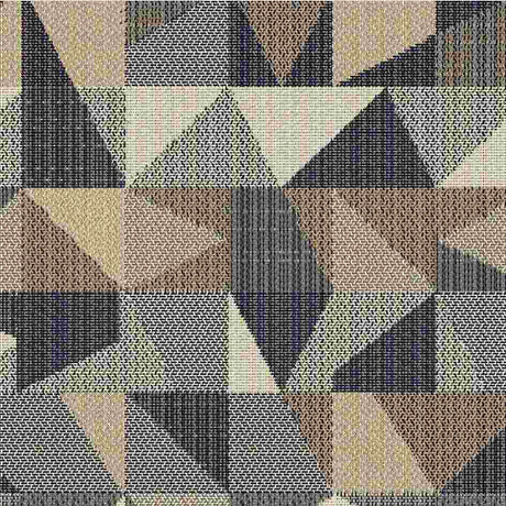 Sample of Outdura Geo Carbon 8803 Ovation 3 Collection - Earthy Balance Upholstery Fabric