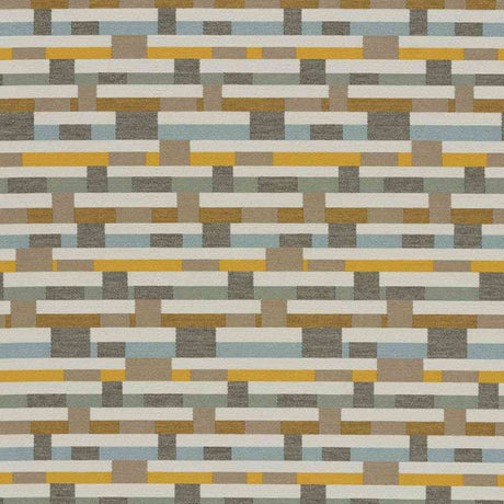 Sample of Sunbrella by Mayer Metal Strips Desert Flower 434-002 Vollis Simpson Collection Upholstery Fabric