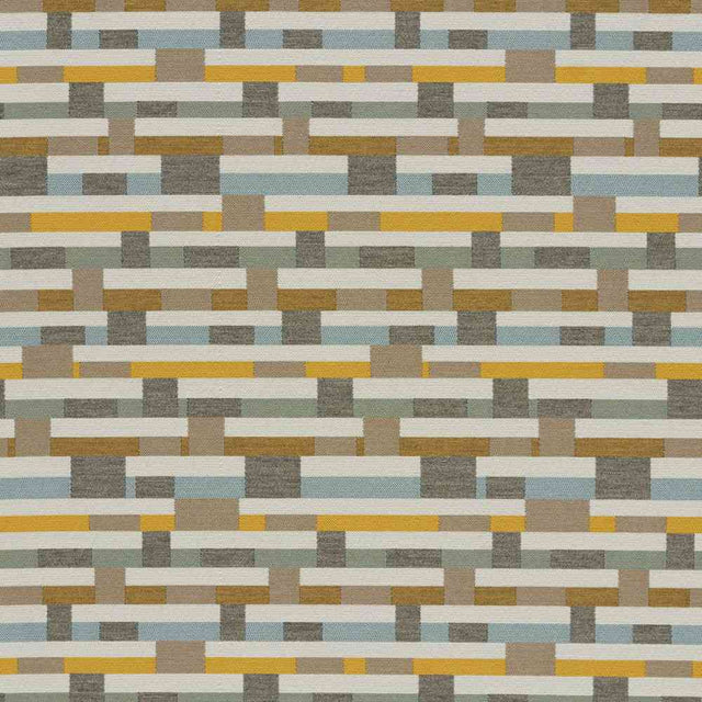 Sample of Sunbrella by Mayer Metal Strips Desert Flower 434-002 Vollis Simpson Collection Upholstery Fabric