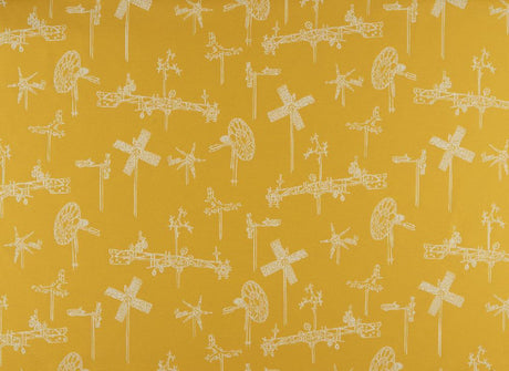 Sample of Sunbrella by Mayer Whirligig Sunshine 431-002 Vollis Simpson Collection Upholstery Fabric