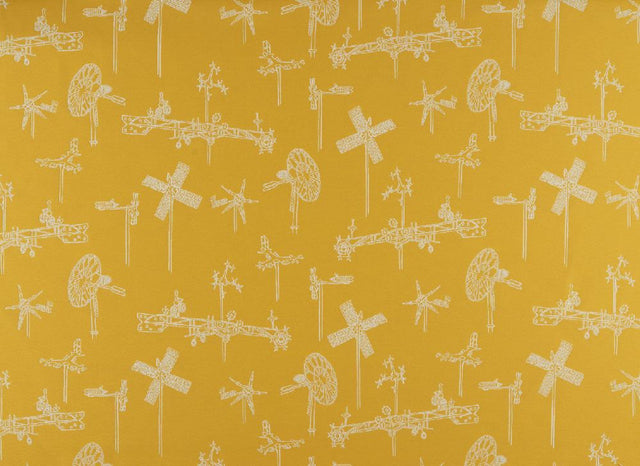 Sample of Sunbrella by Mayer Whirligig Sunshine 431-002 Vollis Simpson Collection Upholstery Fabric