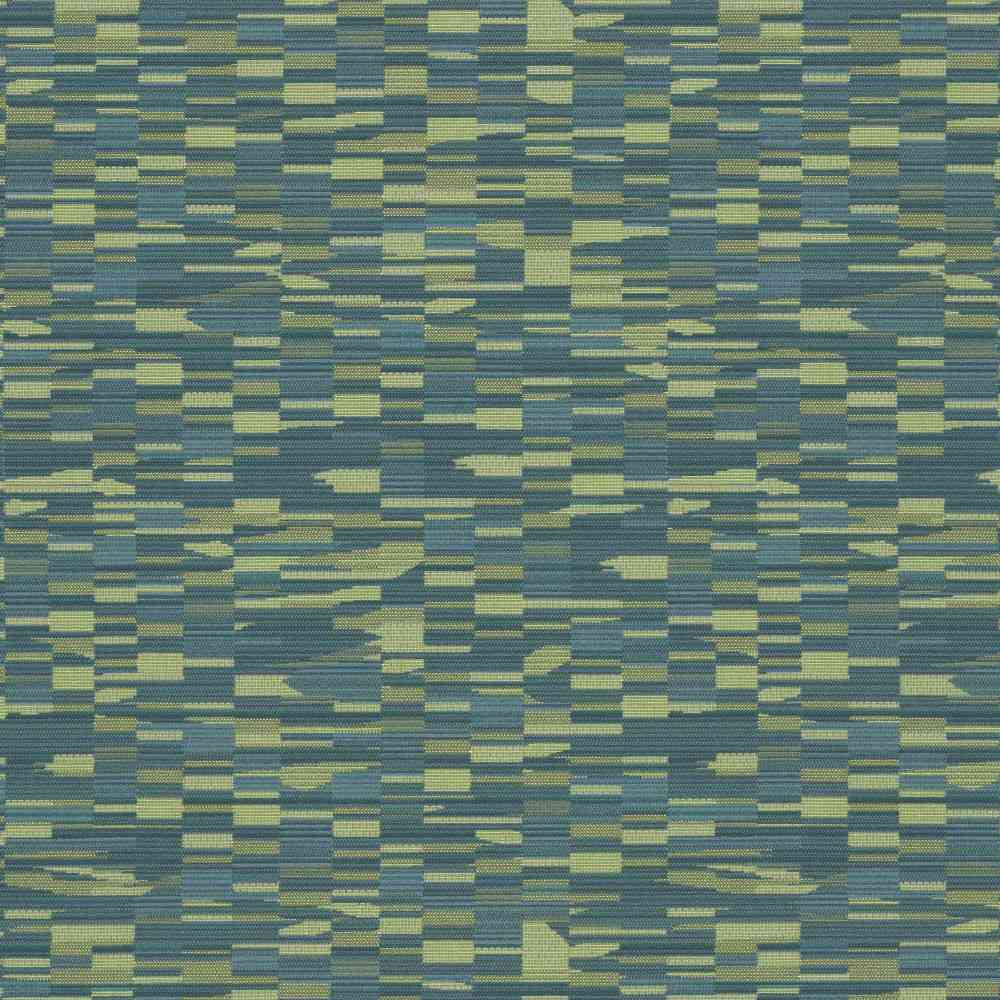 Sample of Sunbrella by Mayer Collage Emerald 417-013 Imagine Collection Upholstery Fabric