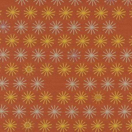 Sample of Sunbrella by Mayer Spokes Sunset 435-009 Vollis Simpson Collection Upholstery Fabric