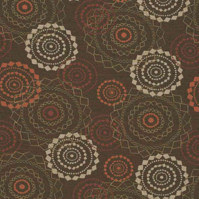 Sample of Sunbrella by Mayer Mandala Bronze 418-000 Imagine Collection Upholstery Fabric