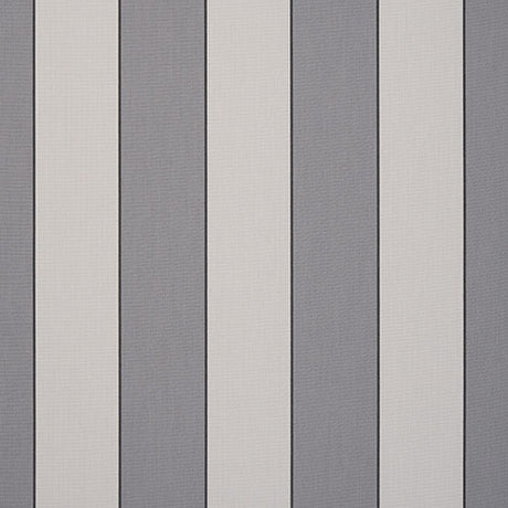 Sample of Dickson Sienne Dark Gray / Light Gray Wide Stripe 8931 North American Collection Awning / Shade Fabric