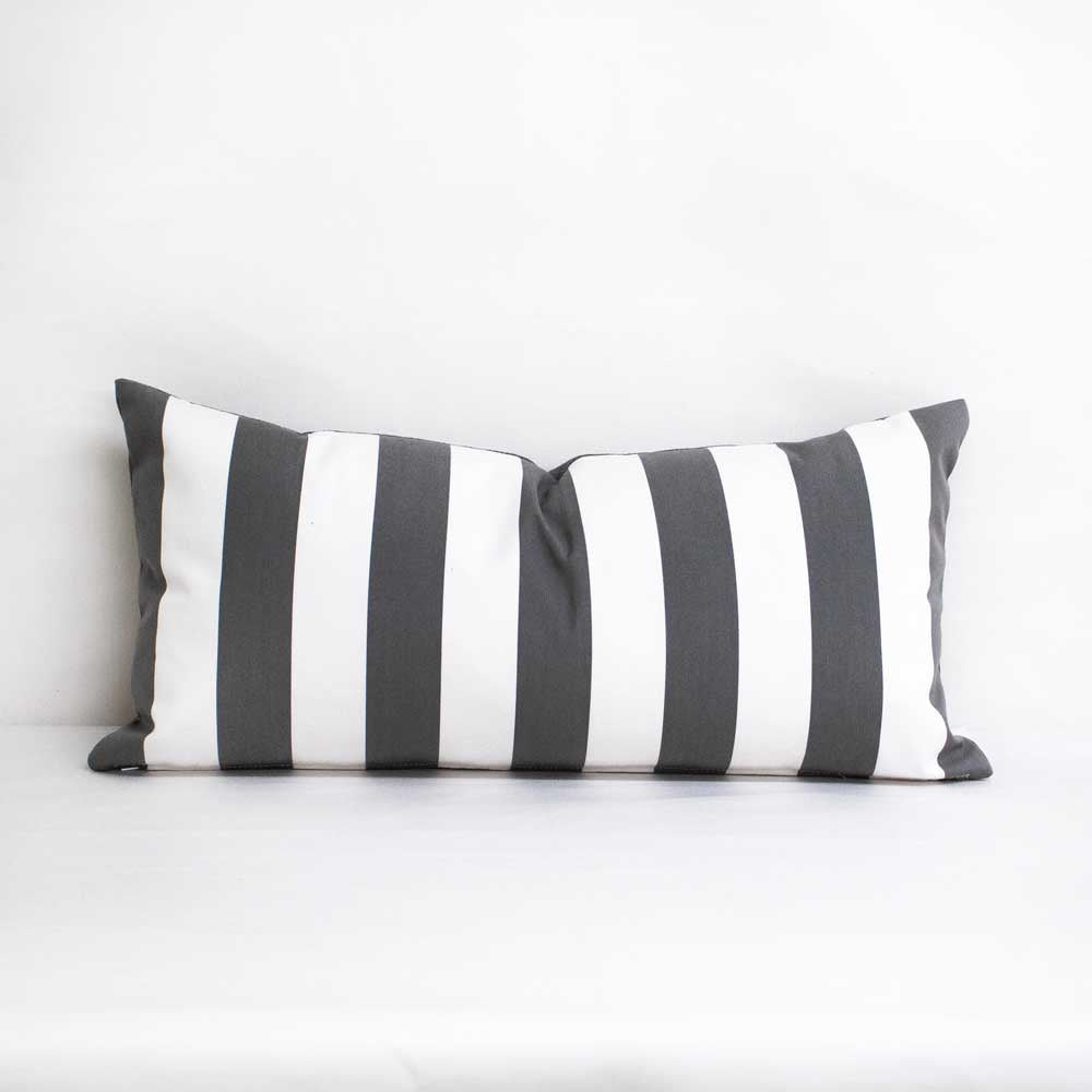 Sunbrella Yacht Stripe Charcoal YAC 3723 European Collection Upholstery Fabric