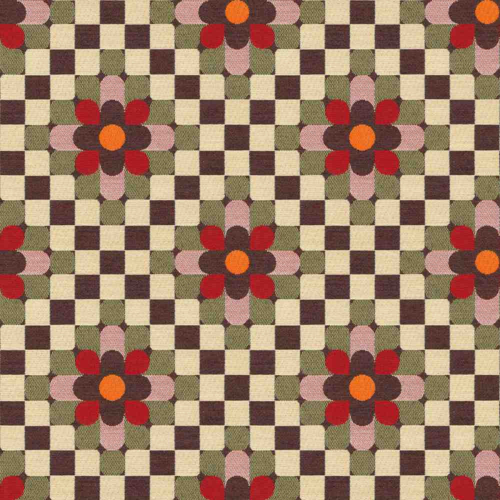 Sample of Sunbrella by Mayer Sula Flame 446-001 Wonderlust Collection Upholstery Fabric