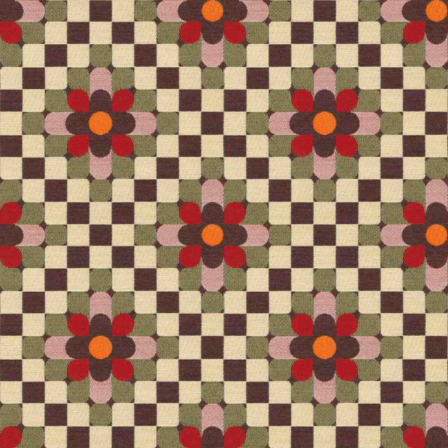 Sample of Sunbrella by Mayer Sula Flame 446-001 Wonderlust Collection Upholstery Fabric