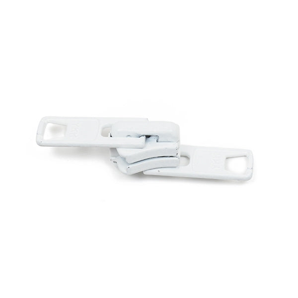 YKK Vislon #10 Locking 2-Tab Slider - White 25 pack