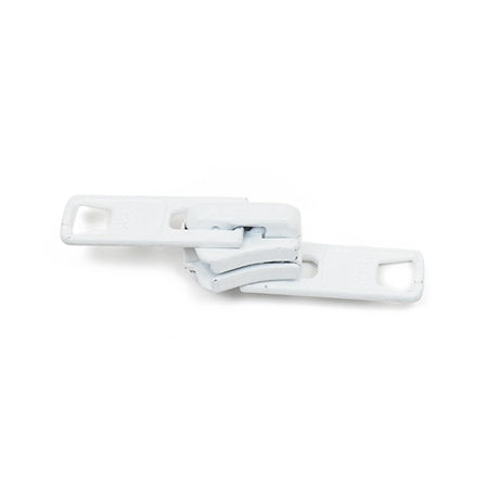 YKK Vislon #10 Locking 2-Tab Slider - White 25 pack