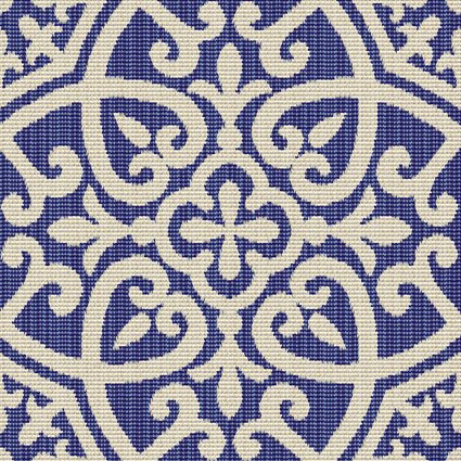 Sample of Outdura Avalon Sapphire 2481 Modern Textures Collection Upholstery Fabric