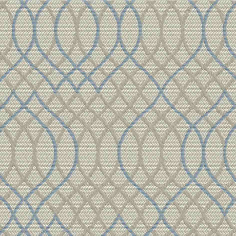Sample of Outdura Melody Sapphire 8710 Ovation 3 Collection - Lofty Blue Upholstery Fabric