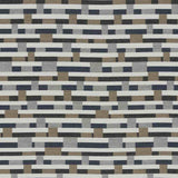 Sample of Sunbrella by Mayer Metal Strips Granite 434-006 Vollis Simpson Collection Upholstery Fabric