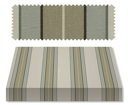 Recacril Fantasia Stripes Midwood R-280 47-inch Shade / Marine Fabric