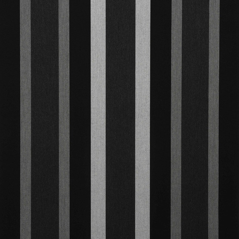 Sample of Sunbrella Marco Black 4703-0000 46-Inch Stripes Awning / Shade Fabric