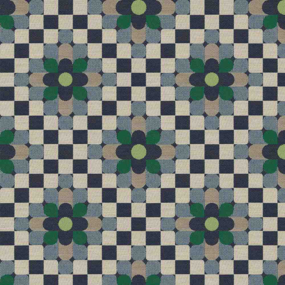 Sample of Sunbrella by Mayer Sula Marine 446-004 Wonderlust Collection Upholstery Fabric