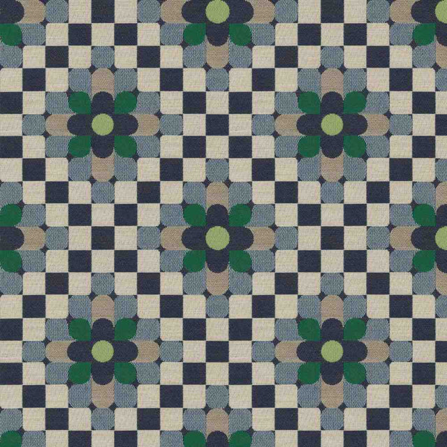 Sample of Sunbrella by Mayer Sula Marine 446-004 Wonderlust Collection Upholstery Fabric