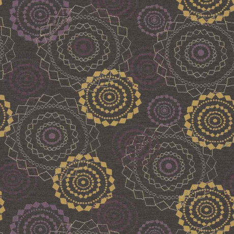 Sample of Sunbrella by Mayer Mandala Purple Haze 418-005 Imagine Collection Upholstery Fabric