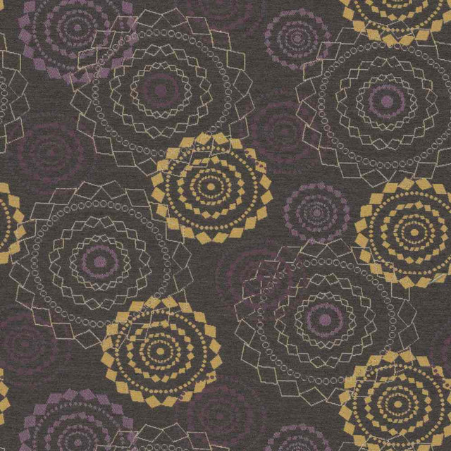 Sample of Sunbrella by Mayer Mandala Purple Haze 418-005 Imagine Collection Upholstery Fabric