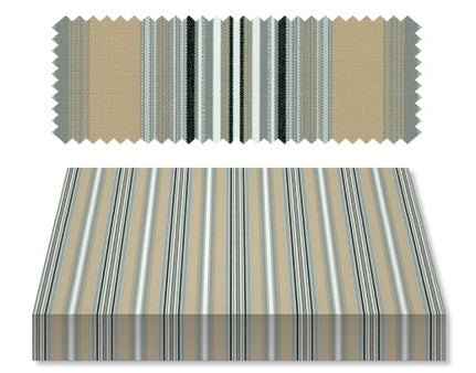 Recacril Fantasia Stripes Begur R-747 47-inch Shade / Marine Fabric