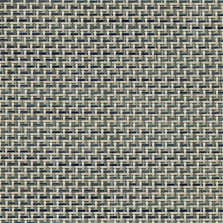 Sample of Phifertex Cane Wicker Kipton Dark Teal DES 25x25 54-inch Sling Fabric
