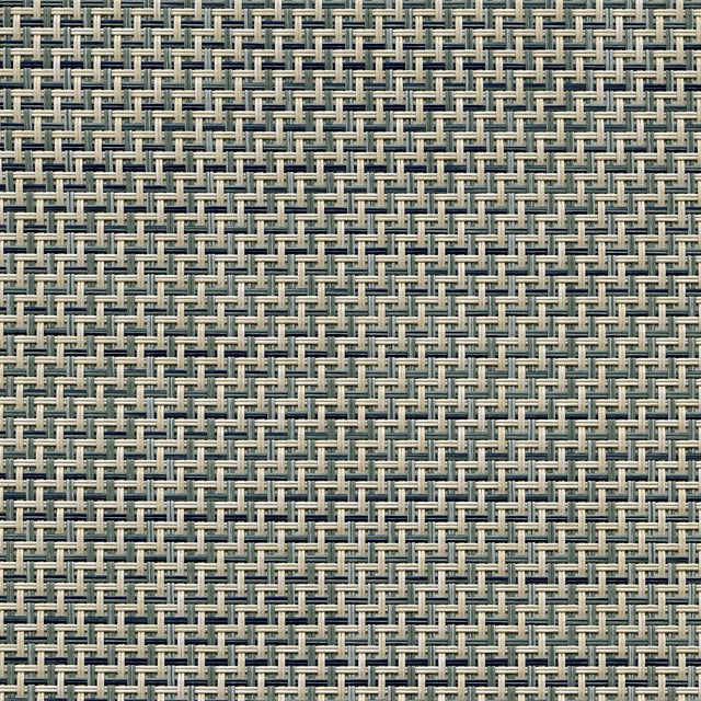 Sample of Phifertex Cane Wicker Kipton Dark Teal DES 25x25 54-inch Sling Fabric