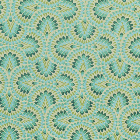 Sunbrella Plume Peacock 146274-0001 Upholstery Fabric