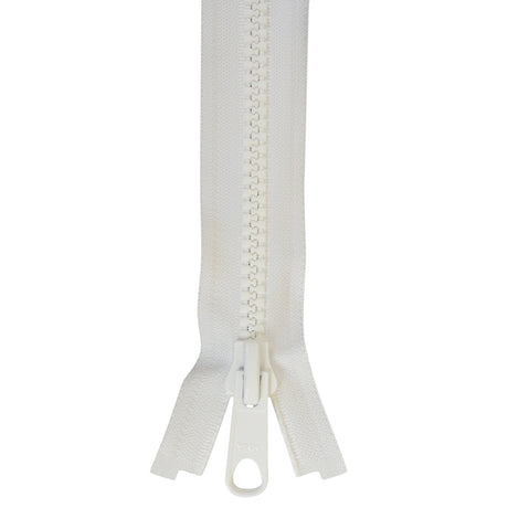 YKK Vislon #8 Lock Slide Zipper - 36 inch - White